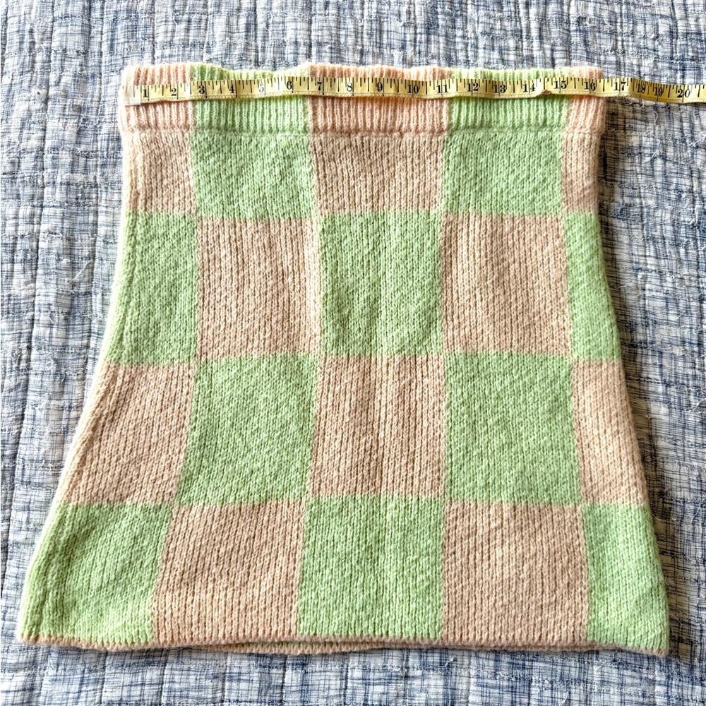 STINE GOYA Adria Checker Knit Mini Skirt in Mint Size M - Picture 5 of 7